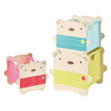 Worlds Apart Boîte de rangement 3 pièces Bear Hug Beige WORL230013