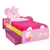 Peppa Pig Lit pour tout petits avec tiroirs 140x70 cm Rose WORL213010