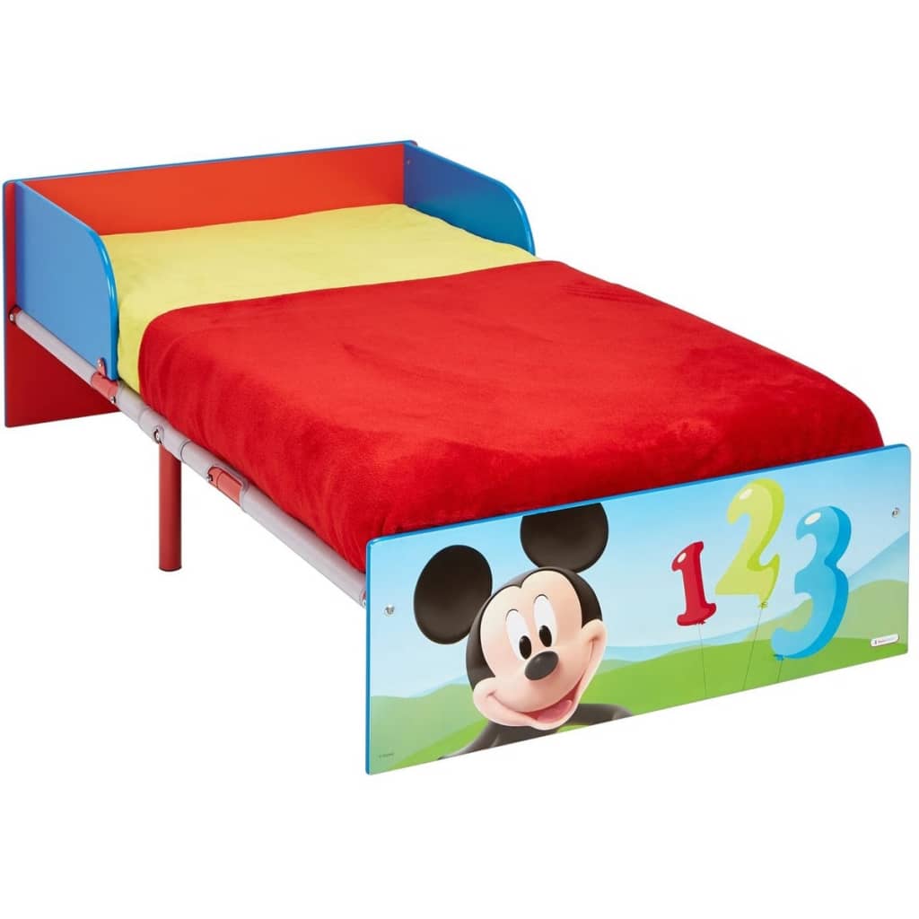 Afbeelding Disney Peuterbed Mickey Mouse rood 143x77x43 cm WORL119013 door Vidaxl.nl