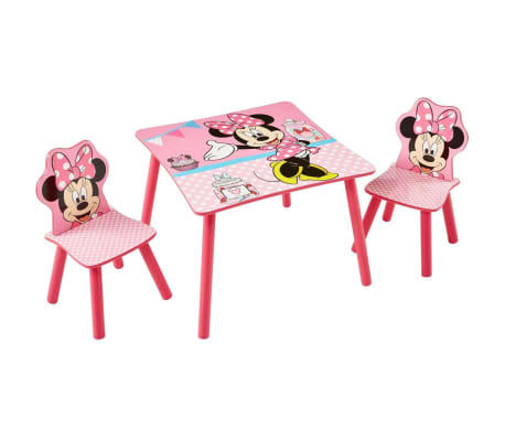 Disney Bord med 2 stolar Mimmi Pigg 63x63x45 cm rosa WORL222013 Disney Bord med 2 stolar Mimmi Pigg 63x63x45 cm rosa WORL222013