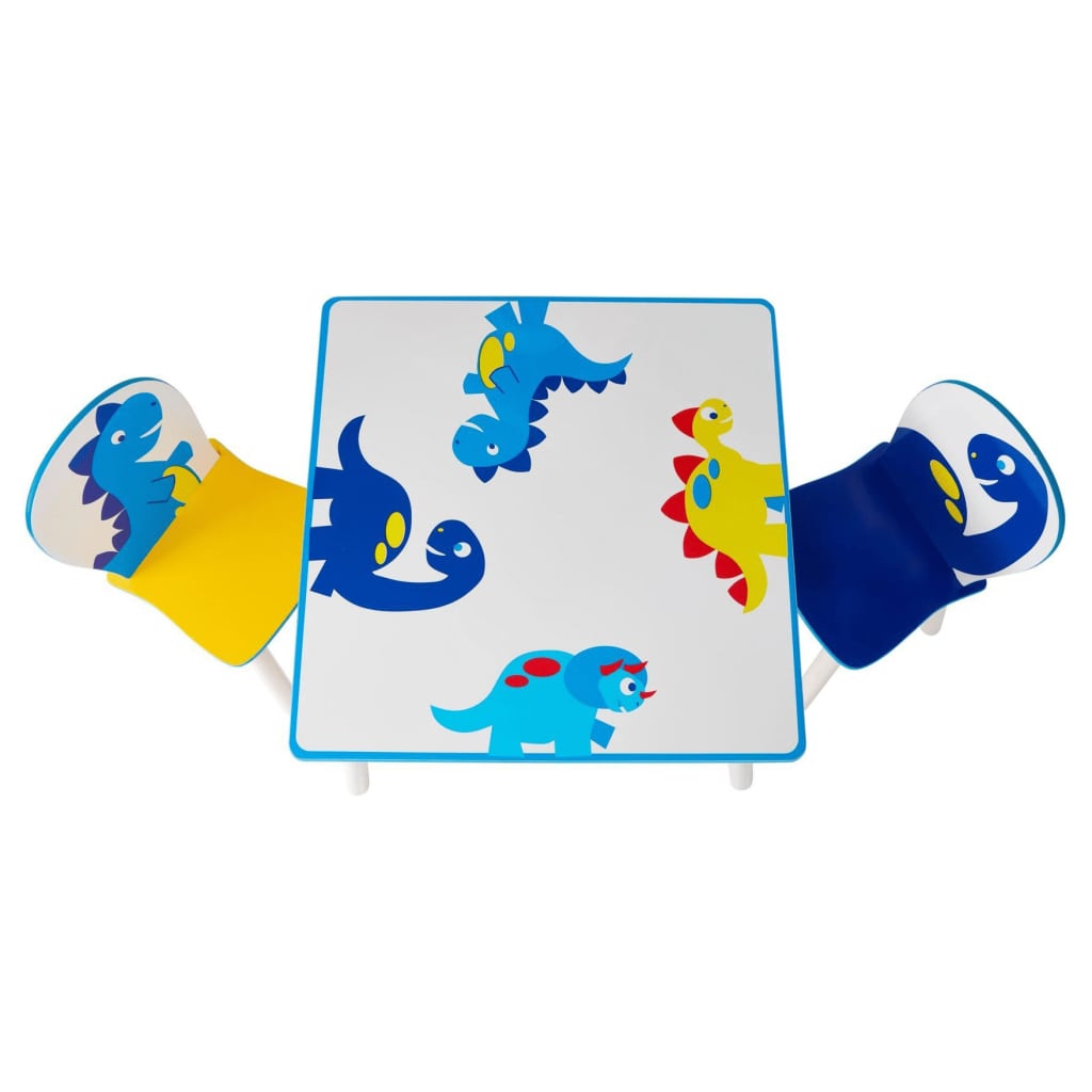 

Worlds Apart Amigo tafel en stoelen Dinosaurus 63 x 63 x45 cm wit