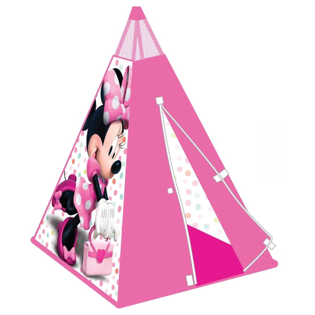 Afbeelding Worlds Apart Tipi speeltent Minnie Mouse 100x100x120 cm roze door Vidaxl.nl