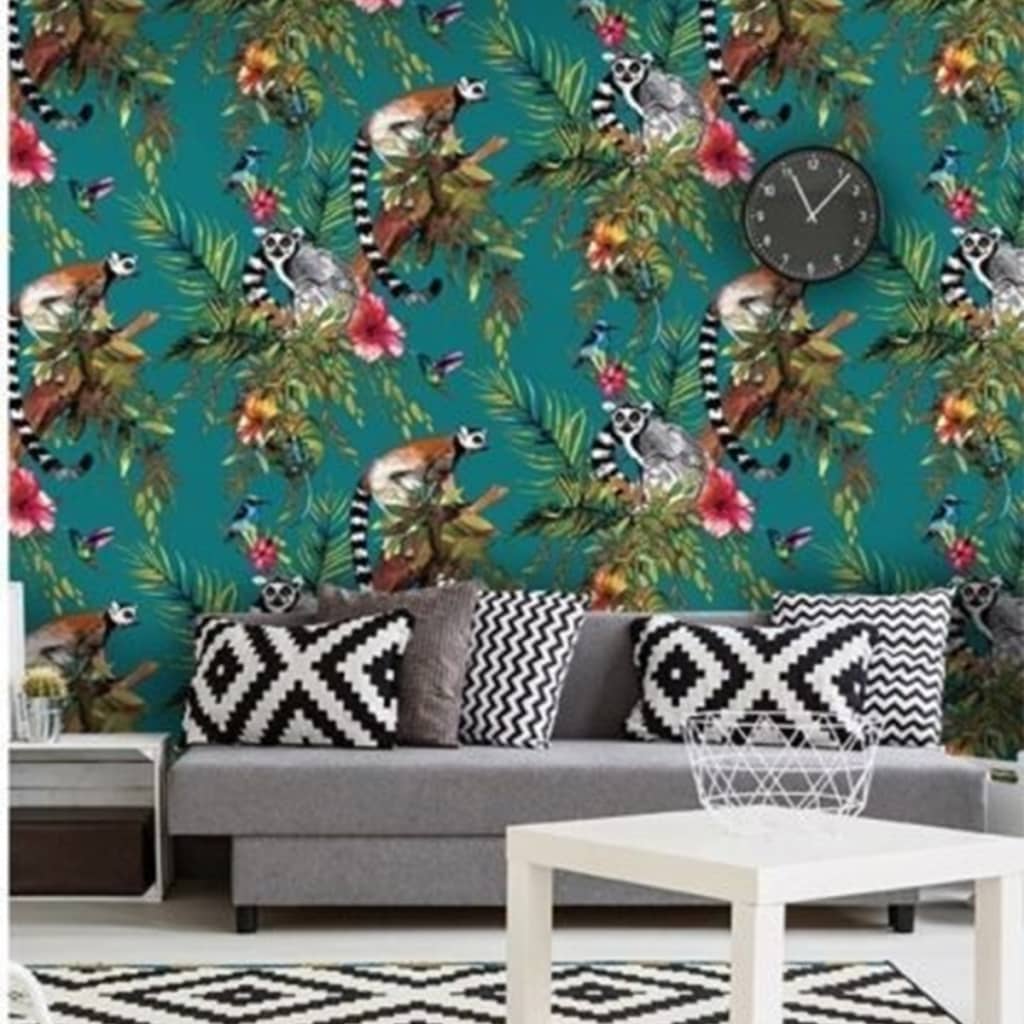 

DUTCH WALLCOVERINGS Behang aap groen 12402