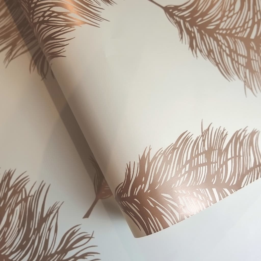 

DUTCH WALLCOVERINGS Behang Fawning Feather crèmekleurig