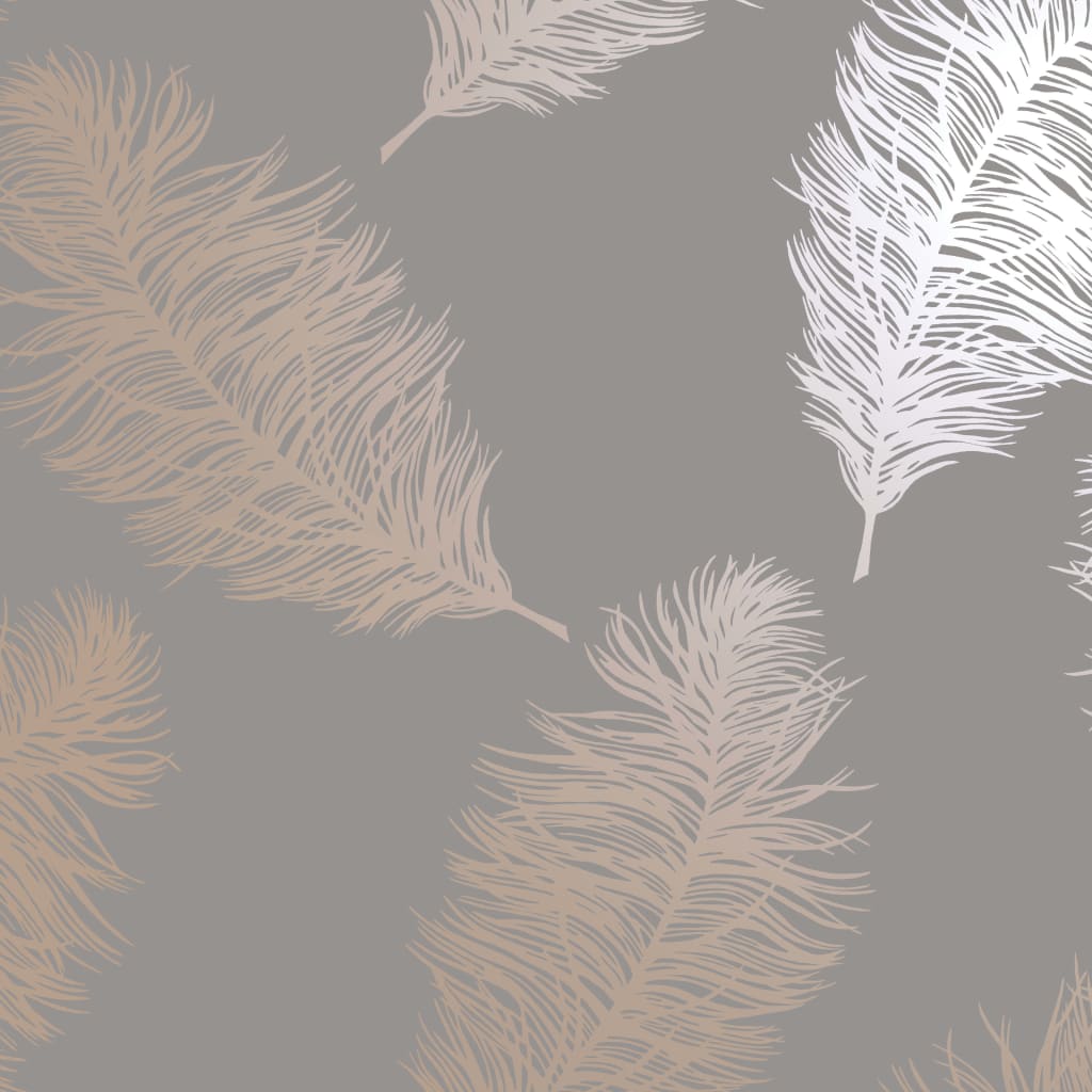 Thumbnail - DUTCH WALLCOVERINGS Tapete Fawning Feather Grau und Rotgolden