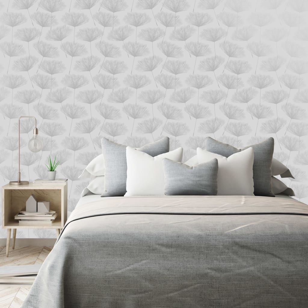 DUTCH WALLCOVERINGS Papel pintado Fleur gris