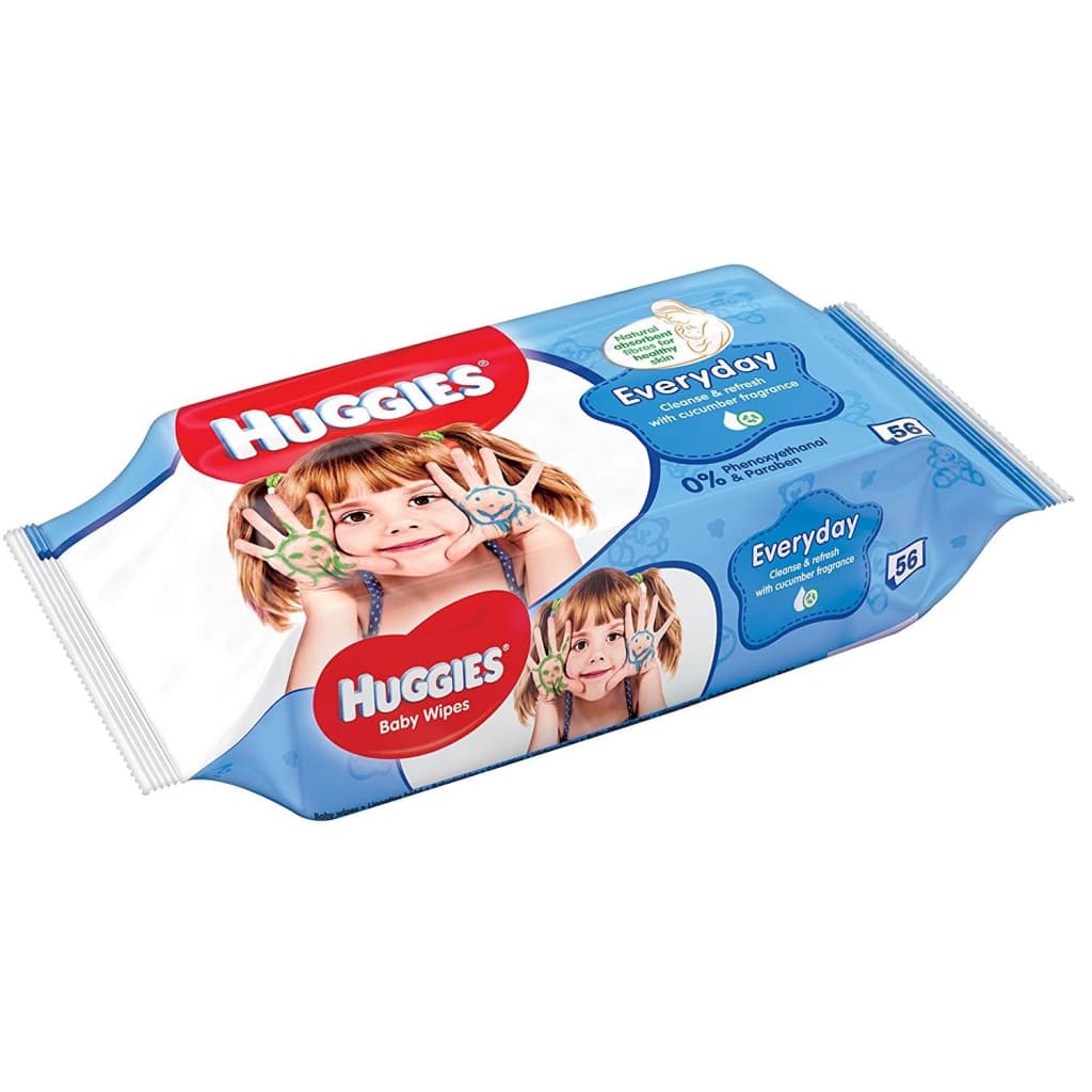 Afbeelding Huggies Babydoekjes - Everyday Clean 56 stuks door Vidaxl.nl