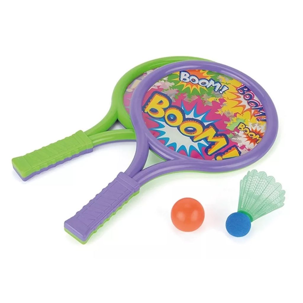 Afbeelding Toyrific badmintonset paars/groen 43 cm 4-delig door Vidaxl.nl