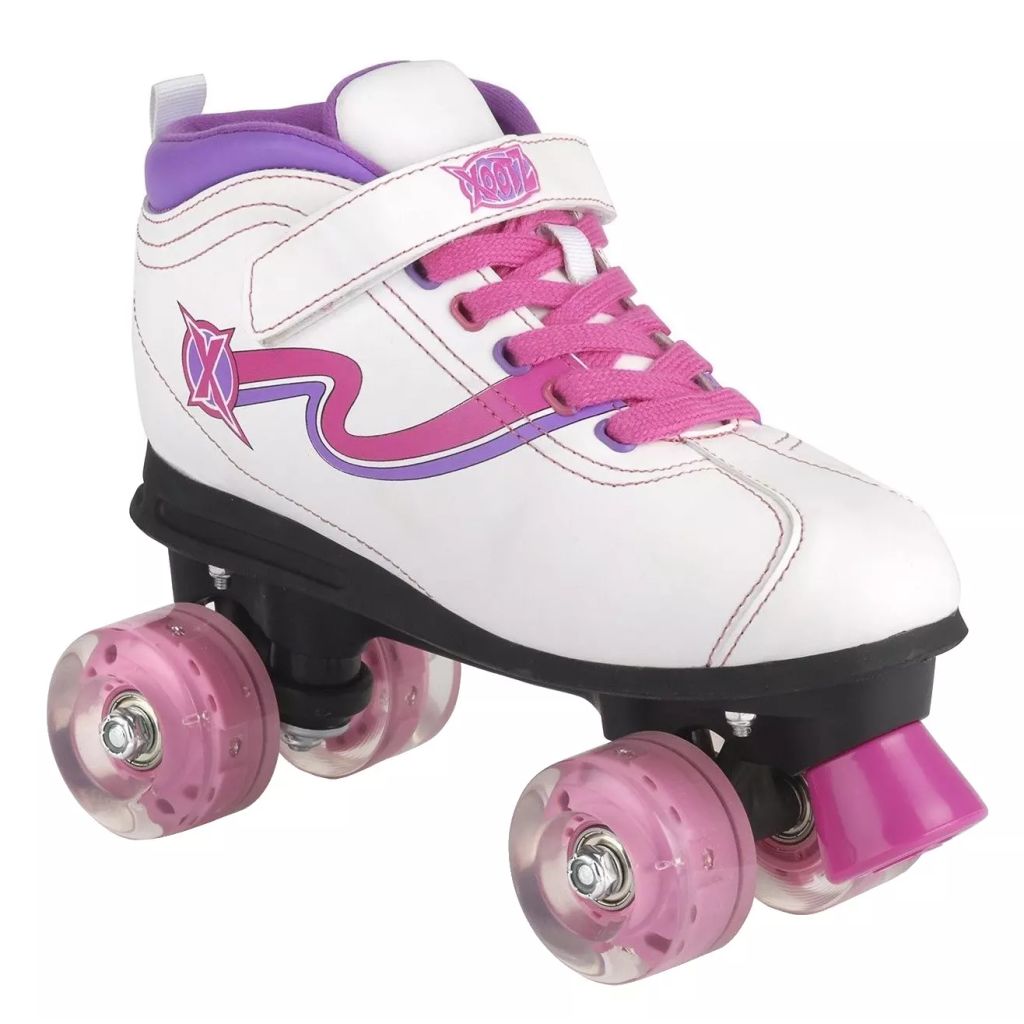 Xootz rolschaatsen Disco Sisco meisjes wit/roze maat 36