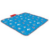 Yello picknickkleed fleece blauw 120 x 135 cm
