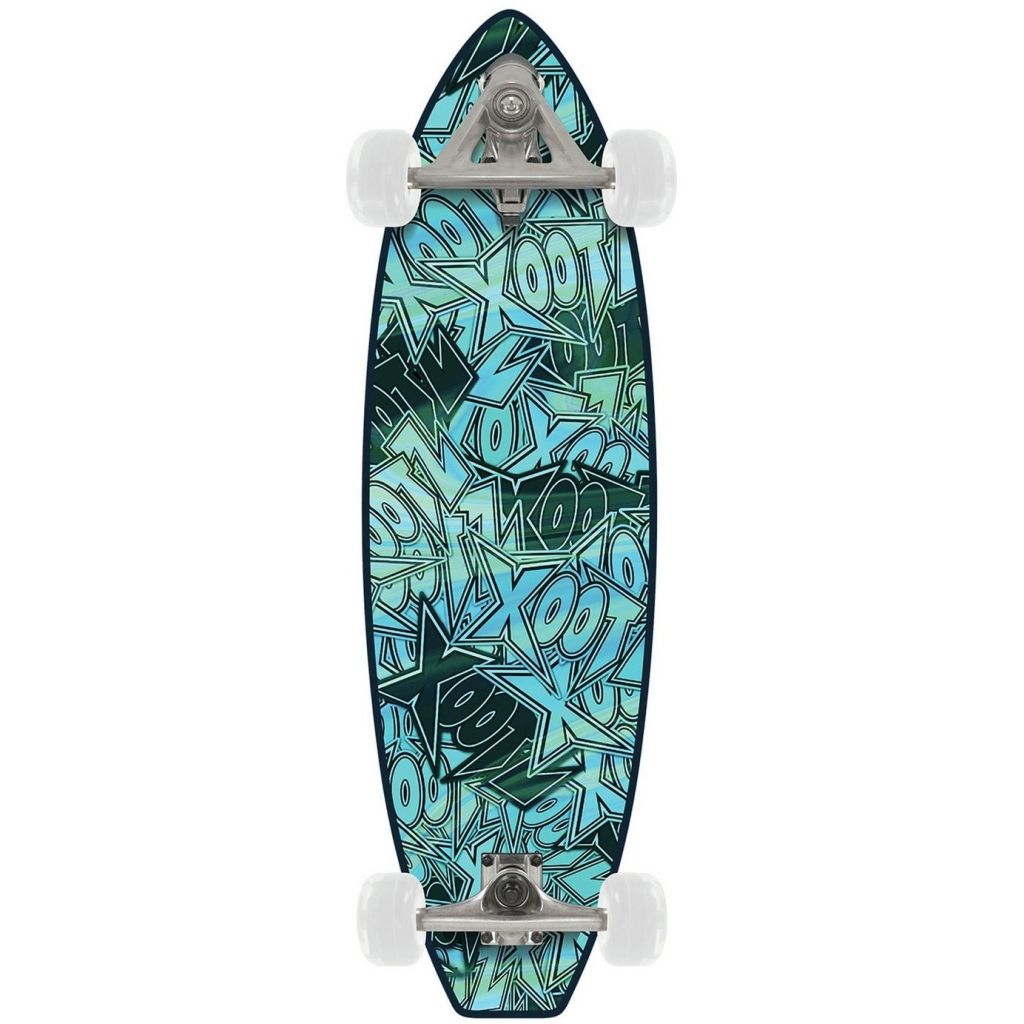 Toyrific skateboard Carve Marble 70,5 x 20 cm blauw