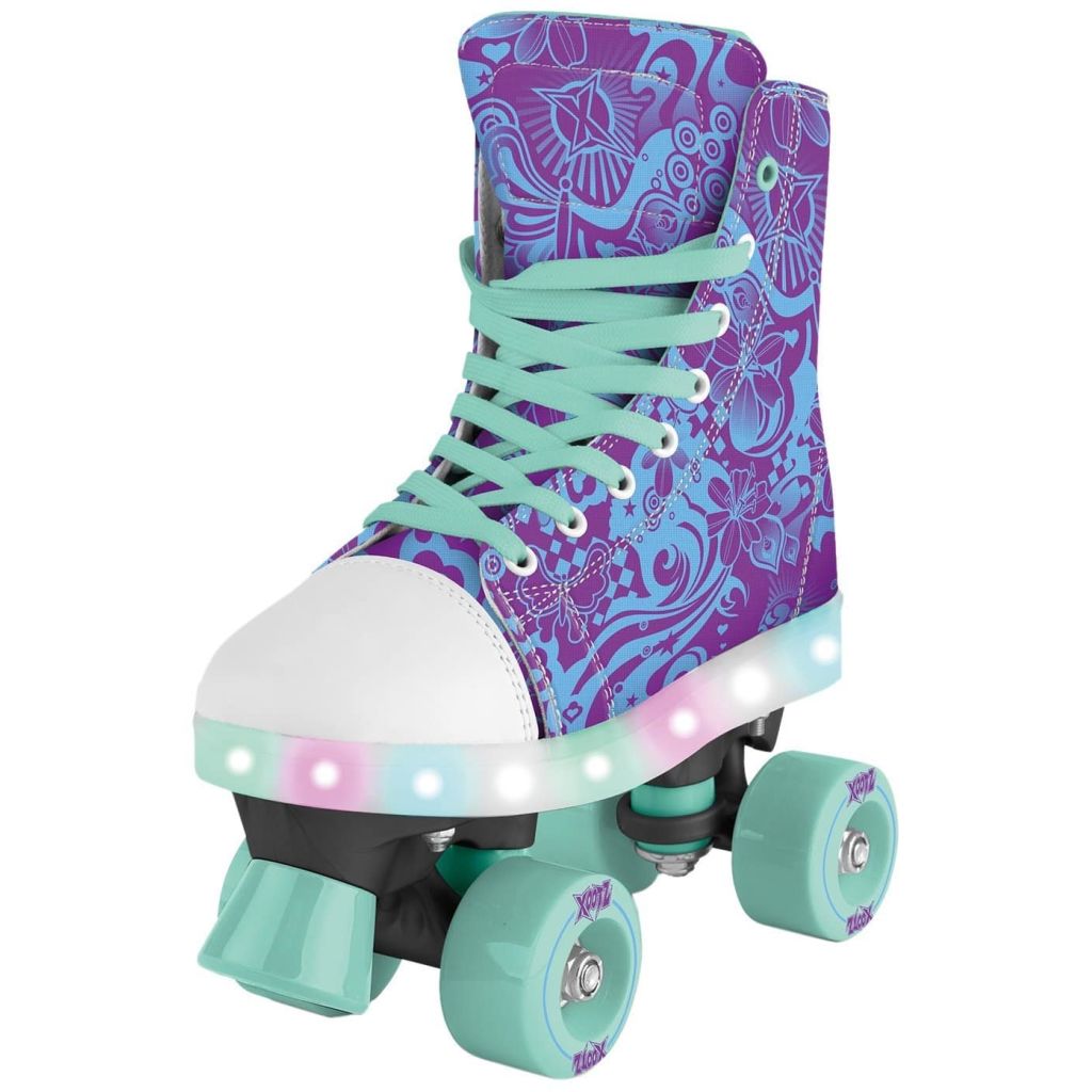 Xootz Canvas LED Quad rolschaatsen paars maat 38