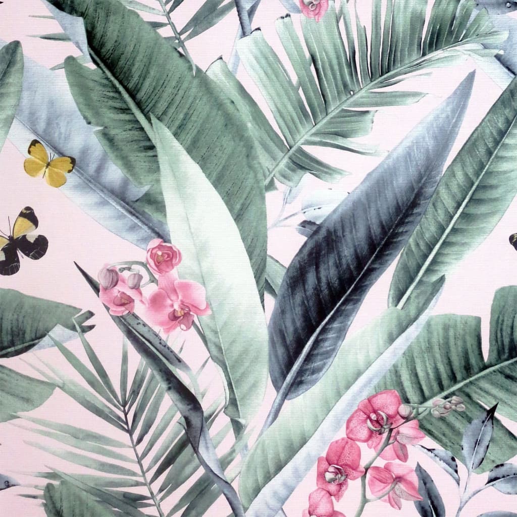 DUTCH WALLCOVERINGS Tapete Lush Tropical Rosa und Blau