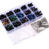 264 pcs | 6-12mm oeil pour peluche couleurs, yeux en plastique, yeux d