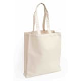12 Baumwolltasche Canvas-Taschen mit langen Henkeln | Natrliche Farb
