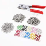 100 Set 10 Farben Druckknopf Druckknoepfe Open Ring and Zange Werkzeug