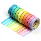 10x Dekorative Regenbogen Klebeband Papier Washi Masking Tape Klebeban
