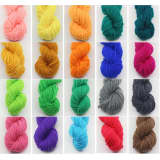 Lot De 20 Pelotes De Laine De 100g En Acrylique Pour Tricot Double - A