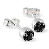 Brincos unissexo banhados a prata de zircnia cbica de 2 quilates -