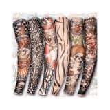 6 Styles Faux Bras Manchons Tatouages, En Nylon, Costume, Stretch Ro