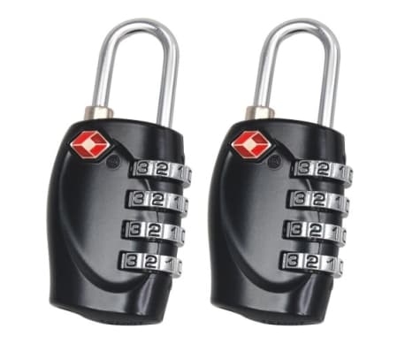 2x Cadeados de Bagagem de Alta Segurana com Combinao de 4 Dgit