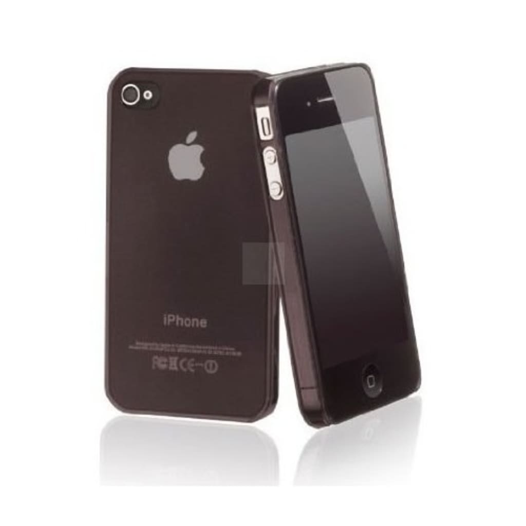 TRIBALSENSATION Mascherina In Plastica Dura Con Logo Apple Per iPhone 4 and4s - Nero