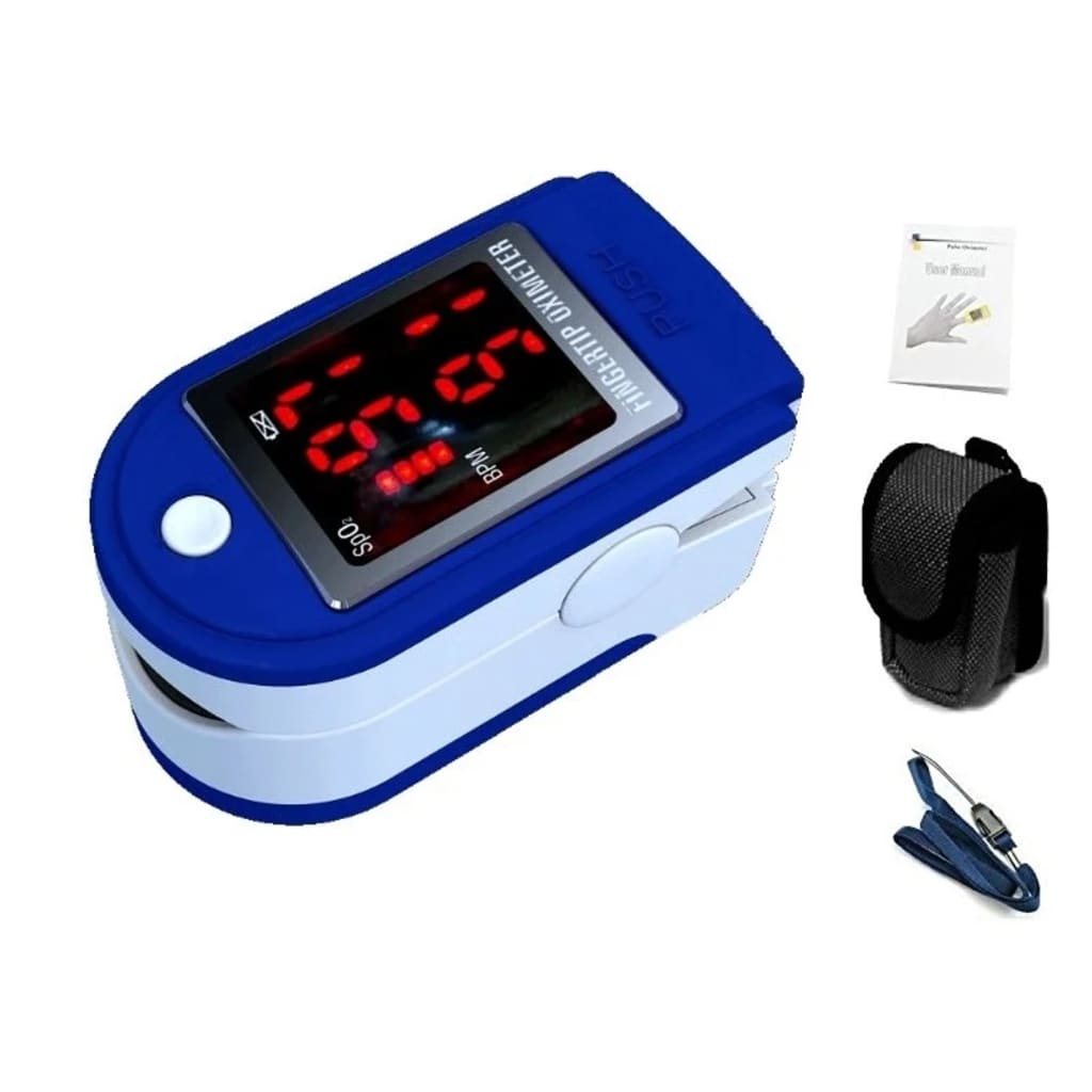 TRIBALSENSATION Pulsossimetro E Monitor Di Frequenza Cardiaca Per Dito, Con Custodia -