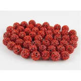 10 Pices En Gros / 10mm Rouge Cristal Shamballa Pierre Argile Boule
