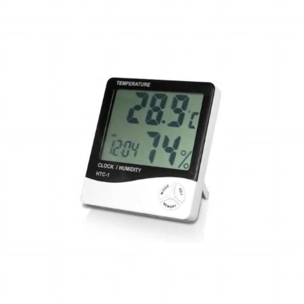 TRIBALSENSATION Termometro Digitale LCD Per Temperatura E Umidit, Con Orologio E Sve