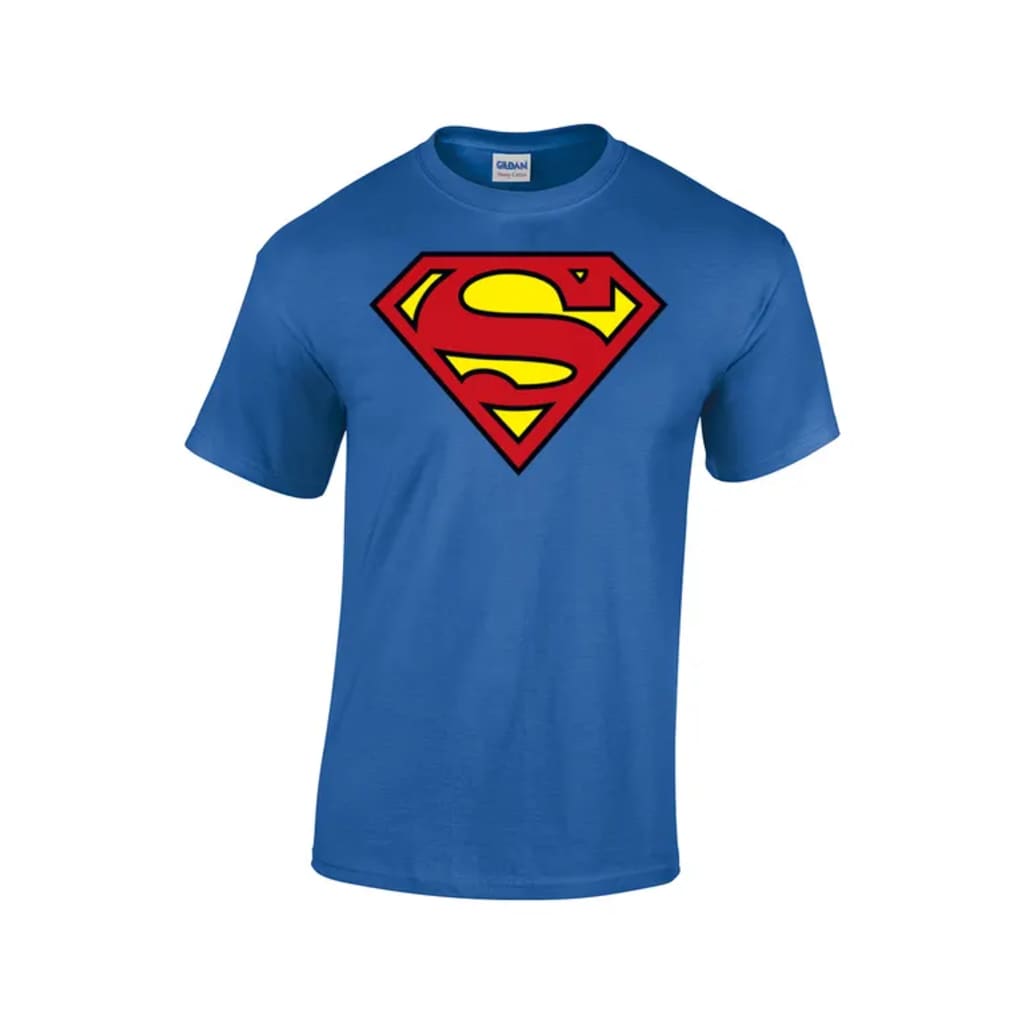 Superman LOGO BLUE MEN T-SHIRT DC COMICS