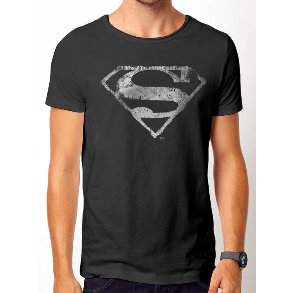 Afbeelding Superman - MONO LOGO DISTRESSED (UNISEX) T-Shirt door Vidaxl.nl