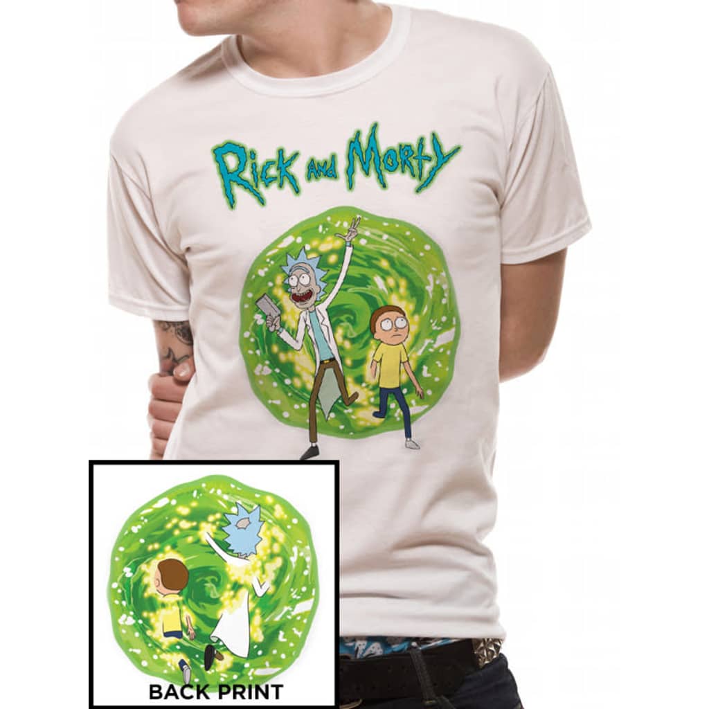 Afbeelding Rick and Morty - PORTAL (FRONT AND BACK PRINT) (UNISEX) T-S door Vidaxl.nl