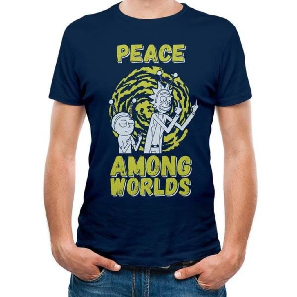 Afbeelding Rick and Morty - Peace Among Worlds T-Shirt door Vidaxl.nl