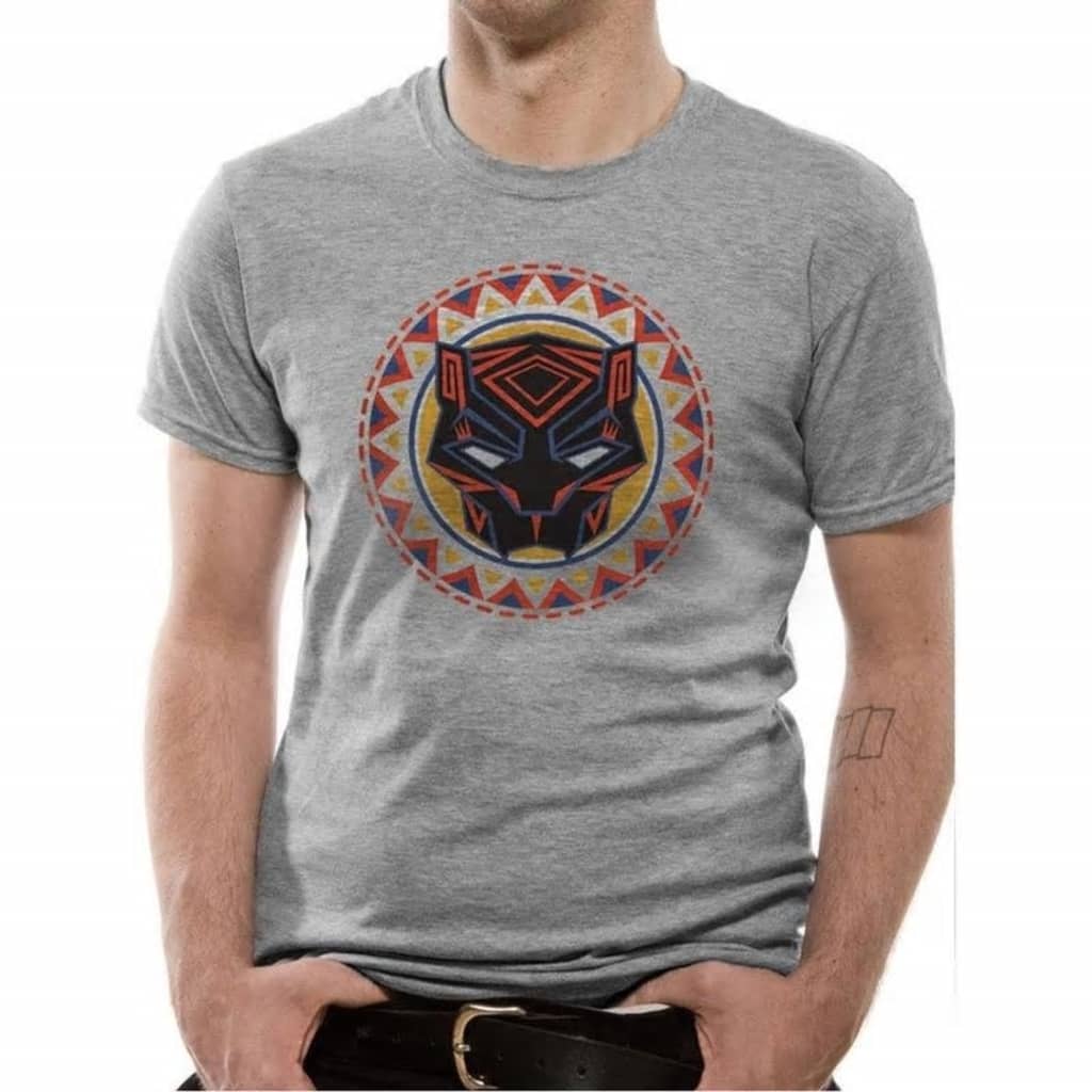 Rockshirts Black Panther Logo In Circle T-Shirt