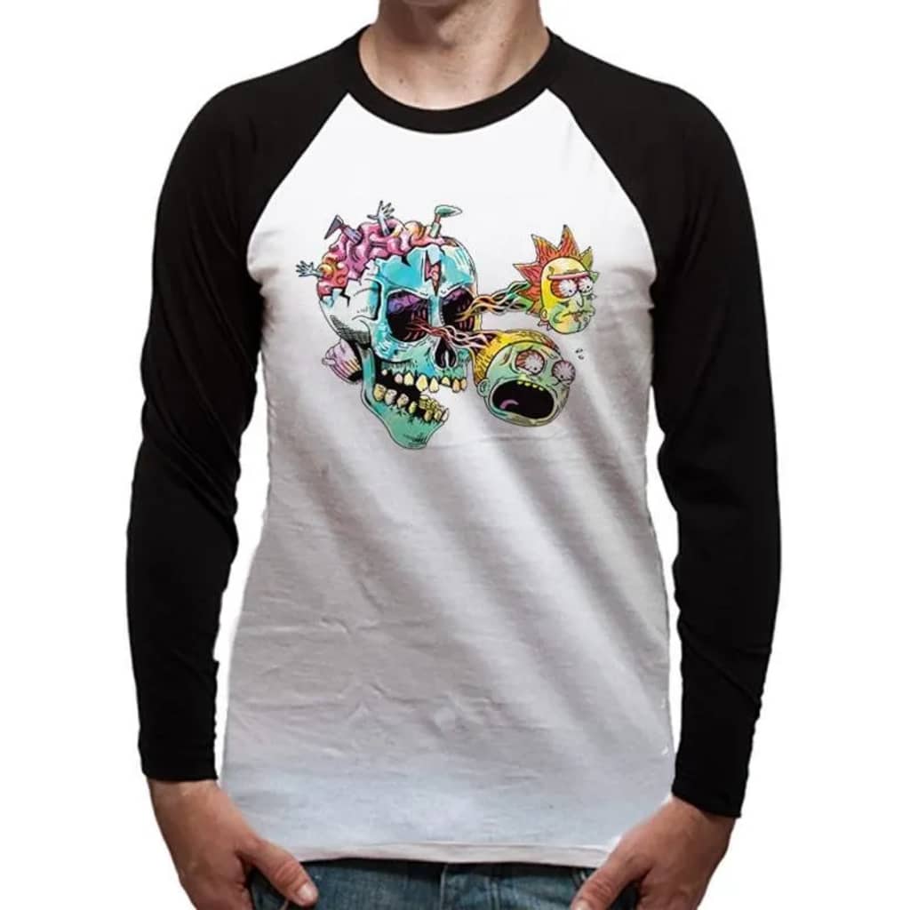 Rick and Morty - Skull Eyes 61026 3/4 Baseball T-Shirt