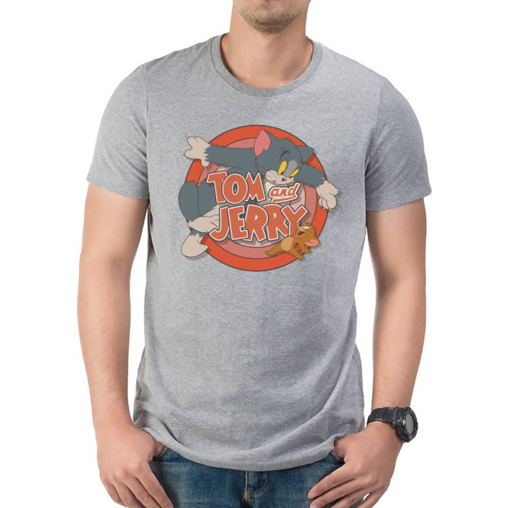Afbeelding Tom and Jerry - Retro Logo T-Shirt door Vidaxl.nl