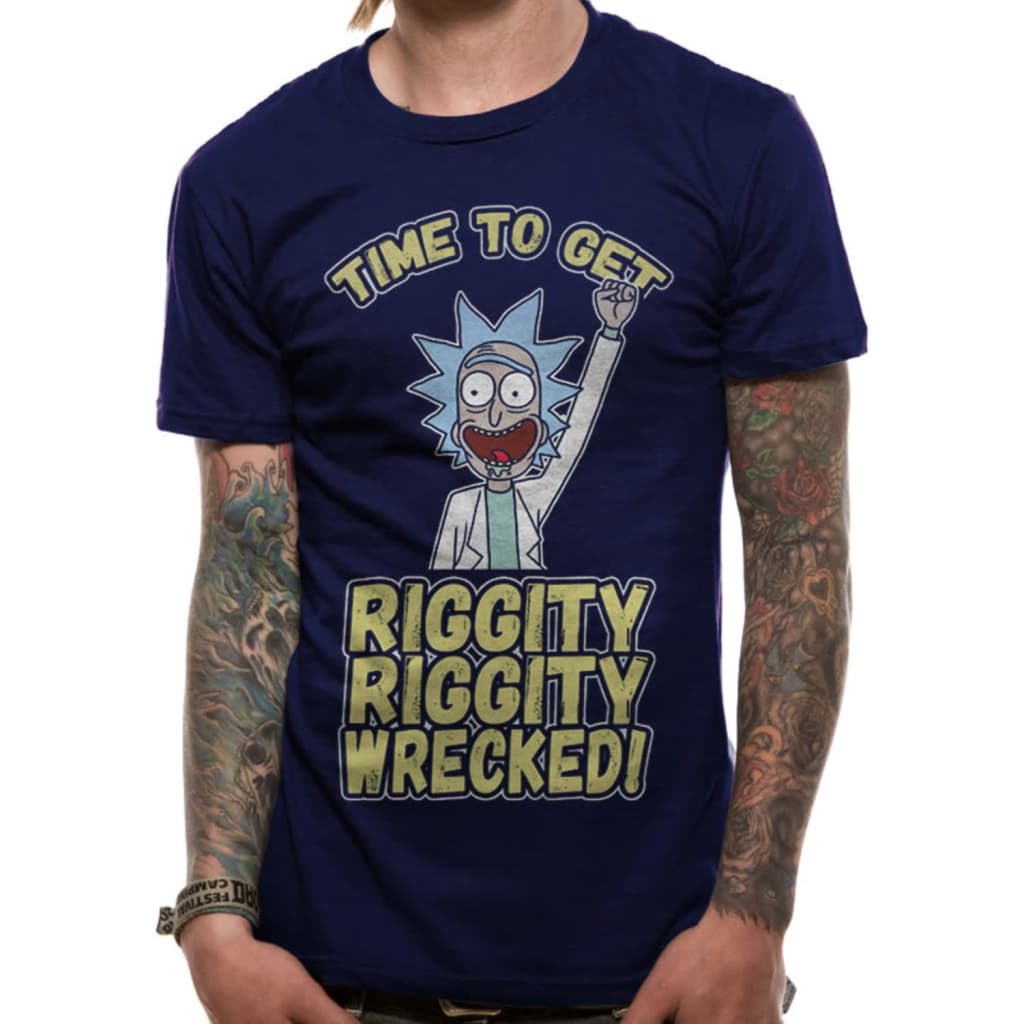 Afbeelding Rick and Morty - Riggity Wrecked T-Shirt door Vidaxl.nl