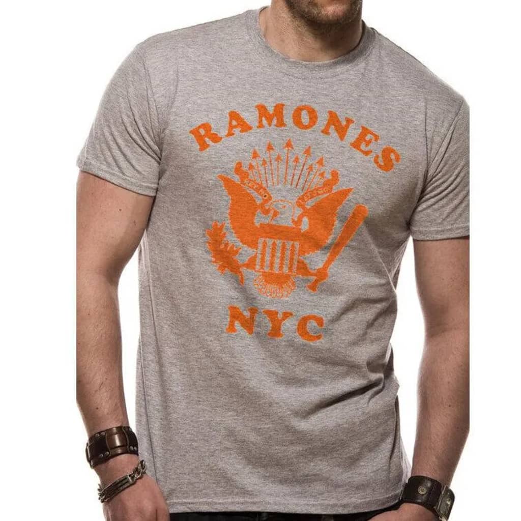 Afbeelding Ramones The - Retro Eagle Nyc T-Shirt door Vidaxl.nl