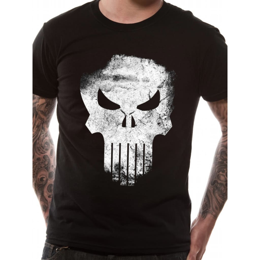 Afbeelding Punisher Distressed Skull T-Shirt door Vidaxl.nl