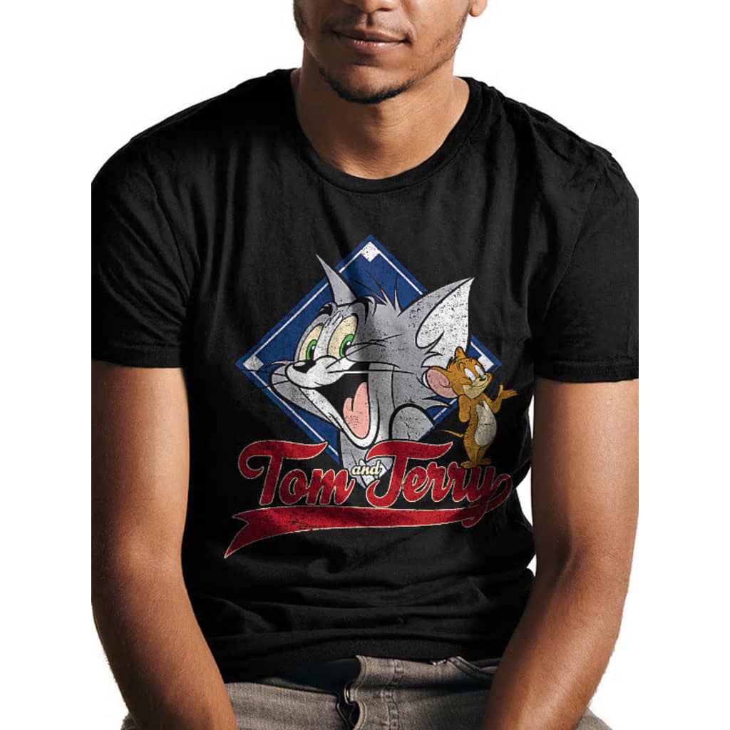 Afbeelding Tom and Jerry - Tj Varsity T-Shirt door Vidaxl.nl