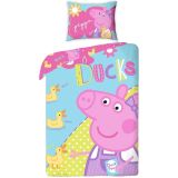 Peppa Pig Dekbedovertrek eenden 140 x 200 cm roze