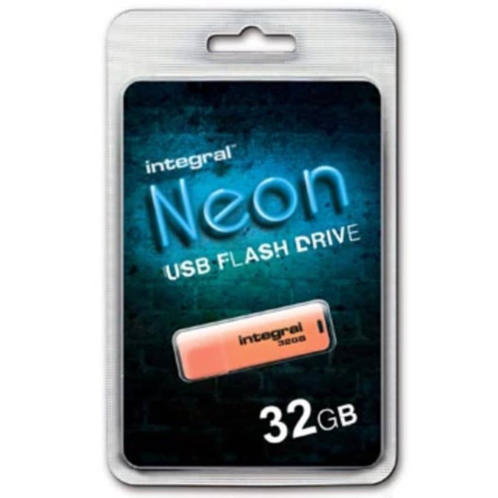 Afbeelding Integral Neon USB 2.0 stick, 32 GB, oranje door Vidaxl.nl