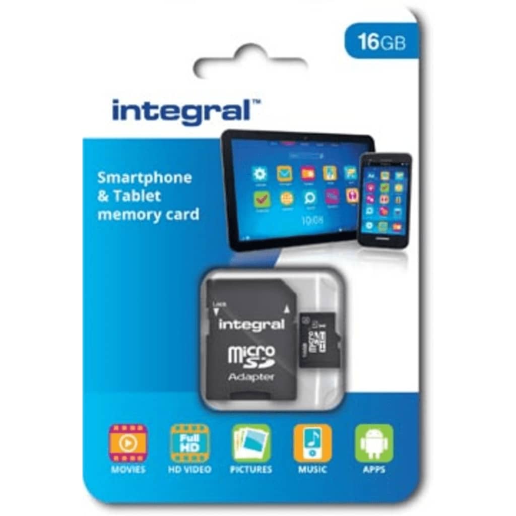 Integral microSDHC geheugenkaart voor smartphones en tablets, klass...