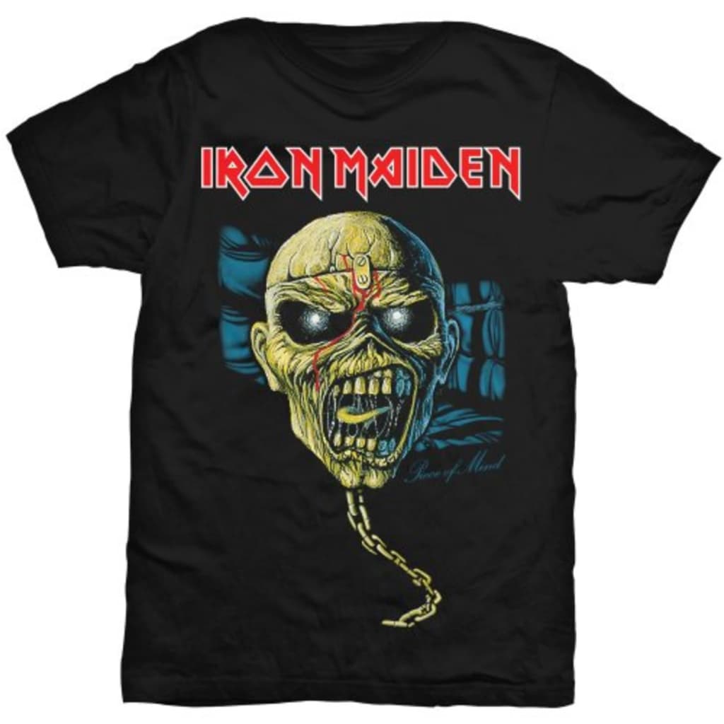 Afbeelding Iron Maiden Piece of Mind Skull T-Shirt door Vidaxl.nl