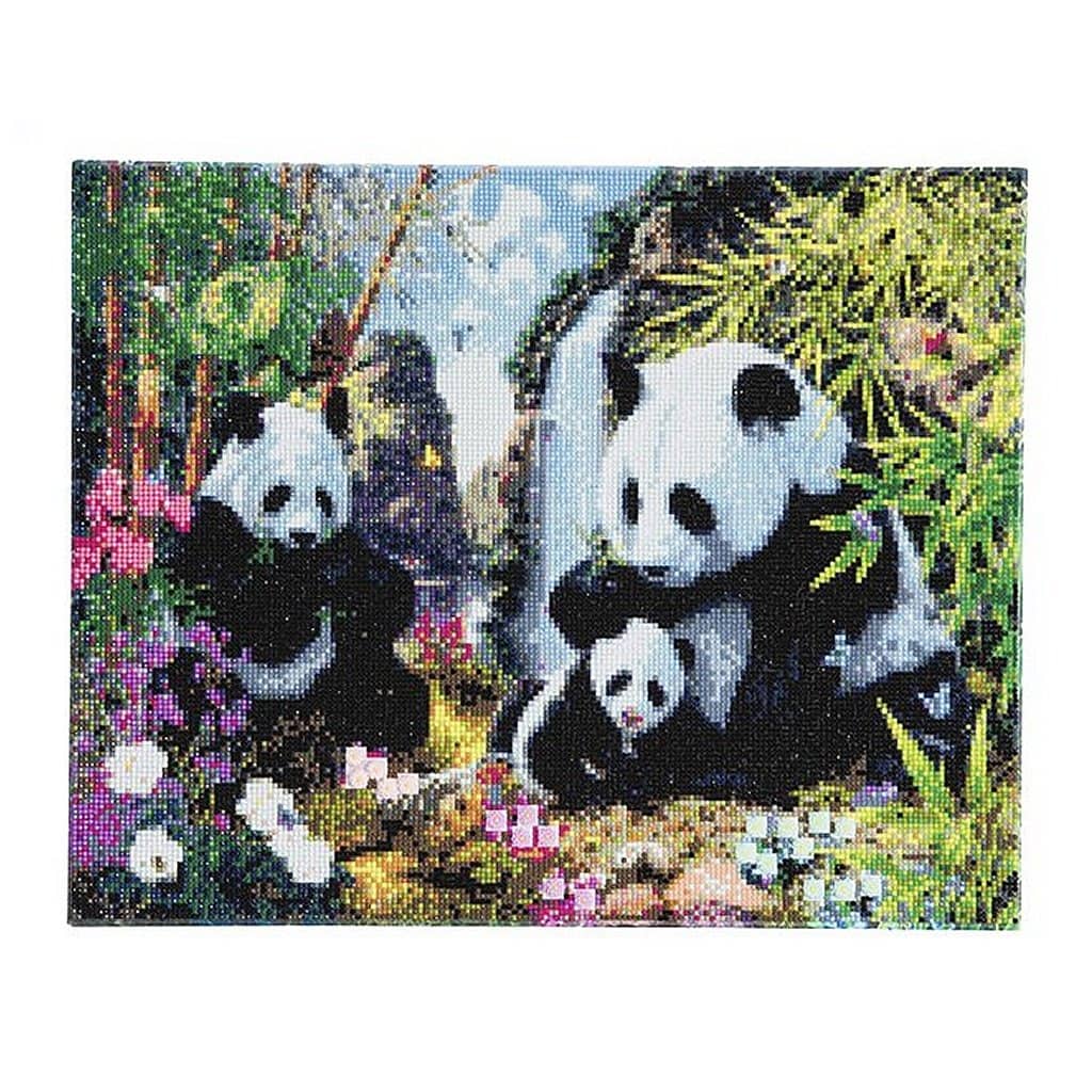 Crystal Art Panda Met Frame 40 X 50 Cm