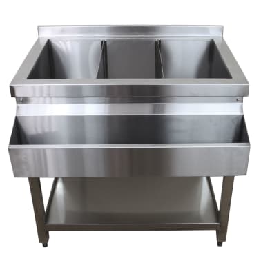 Kukoo Cocktail Bar Station Free Standing Stainless Steel Bar