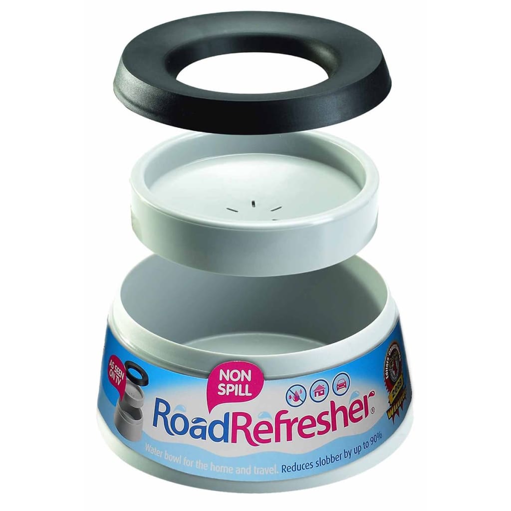 VidaXL - Road Refresher Drinkbak voor huisdieren anti-lek klein grijs SGRR