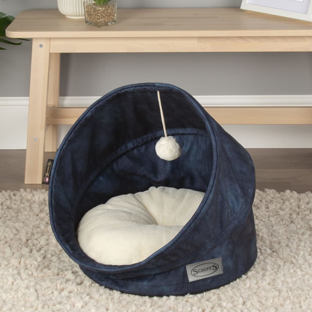 Afbeelding Scruffs & Tramps Kattenmand Kensington 44x48 cm marineblauw door Vidaxl.nl