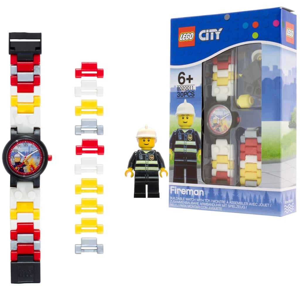 

LEGO CiTY Schakelhorloge brandweerman kunststof 8020011
