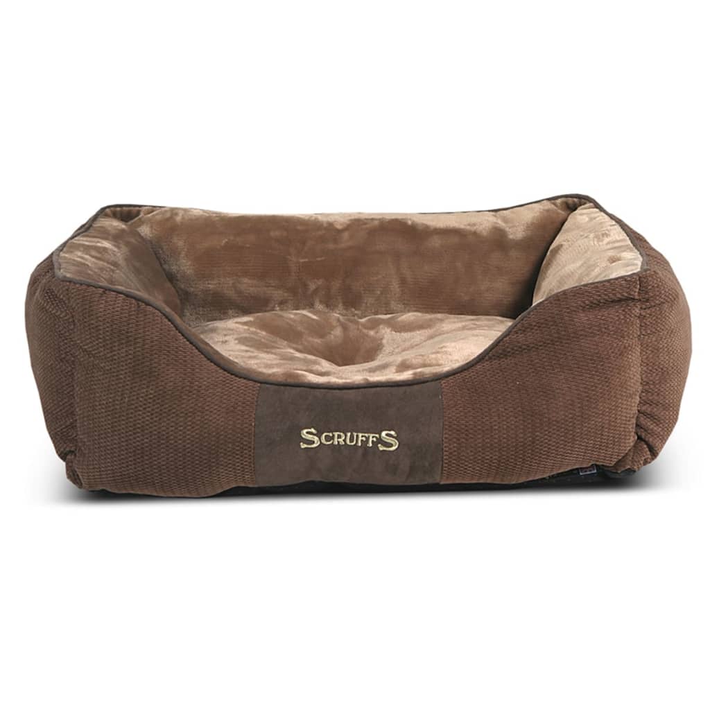 Panier marron lavable et confortable pour chien - 60x50 cm